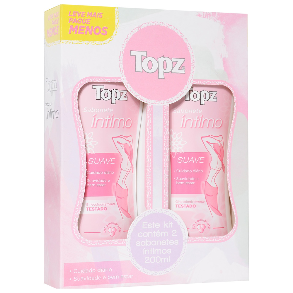 Capa do produto Sabonete Líquido Intimo Topz Suave 200Ml