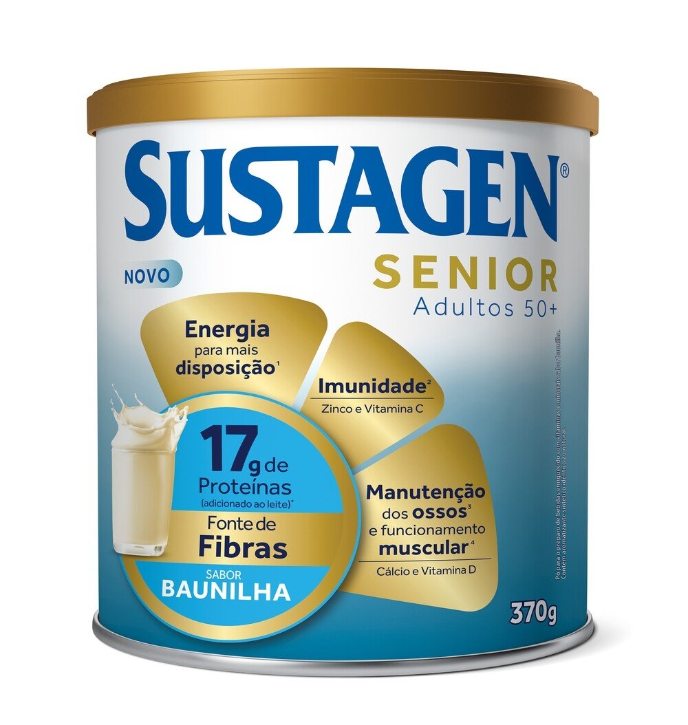 Capa do produto Pó para Preparo de Bebida Baunilha Sustagen Senior Lata 370g