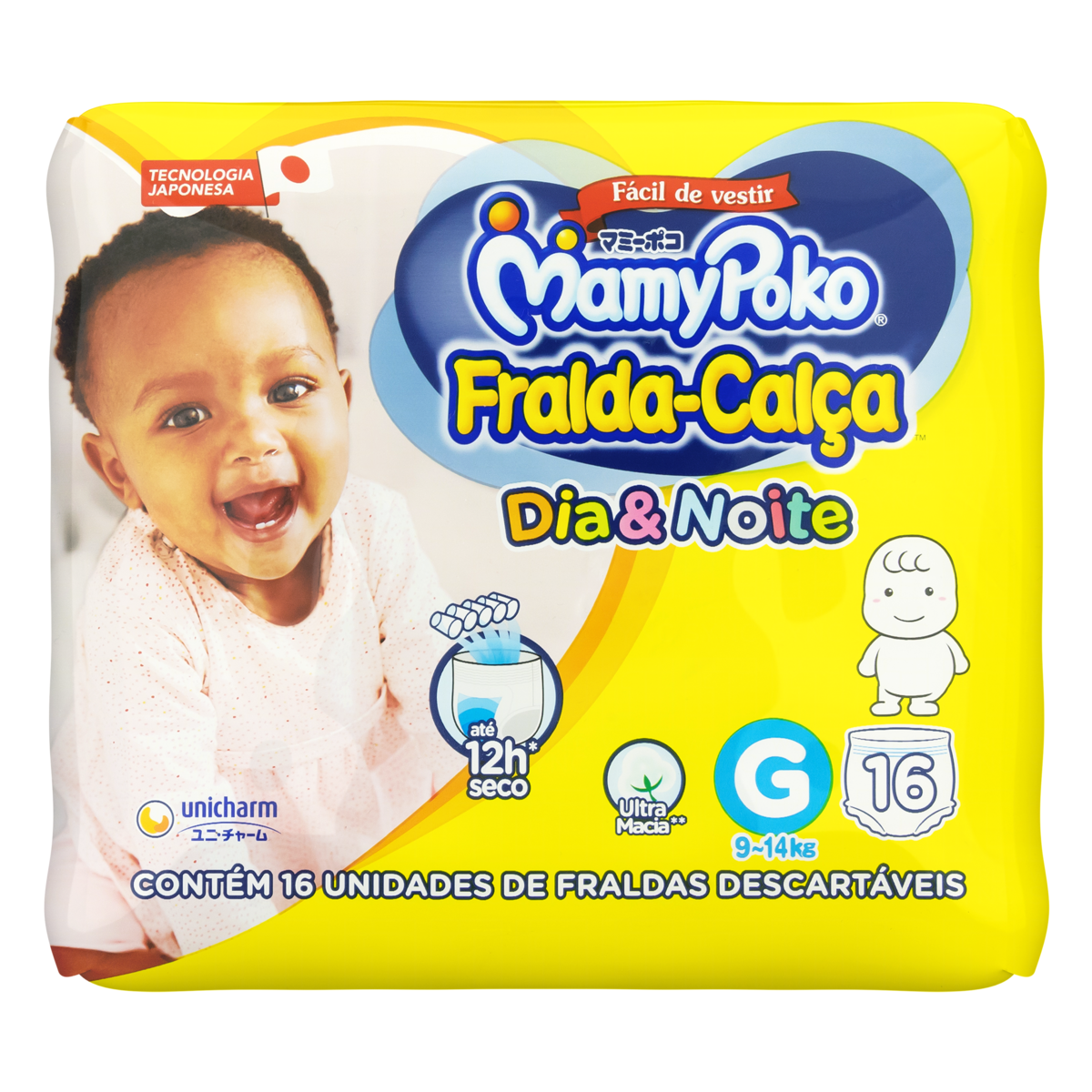 Capa do produto Fralda-Calça Mamypoko Dia & Noite G 16 Unidades