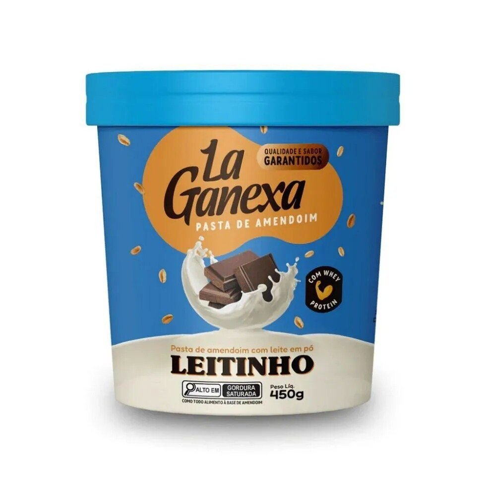 Capa do produto PASTA DE AMENDOIM INTEGRAL GOURMET (450G) - SABOR: LEITE NINHO C- WHEY PROTEIN