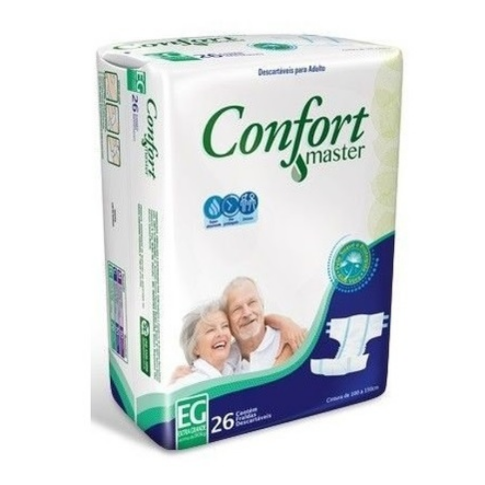 Capa do produto Fralda Geriátrica Confort Master EG 26 unidades