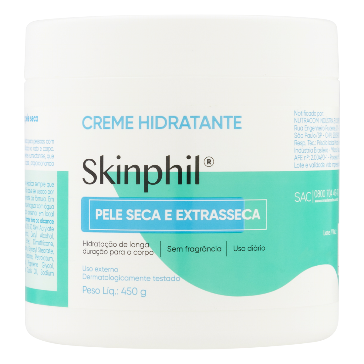 Capa do produto Creme Hidratante Skinphil 450G
