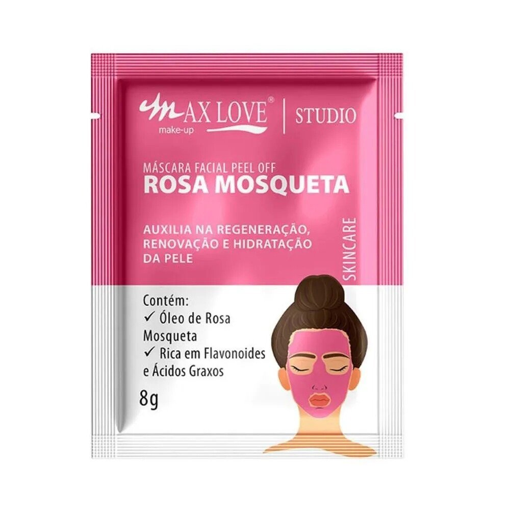 Capa do produto MaSCARA FACIAL PEEL OFF ROSA MOSQUETA 8G MAX LOVE
