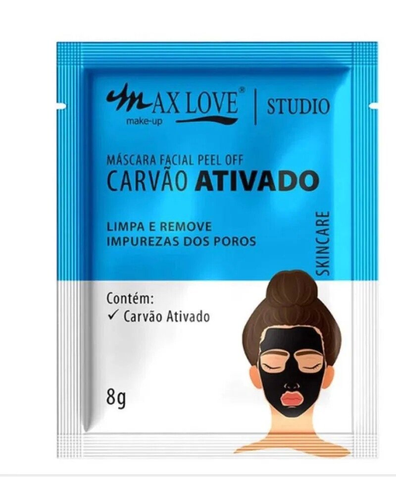 Capa do produto MaSCARA FACIAL PEEL OFF CARVaO ATIVADO SACHe - MAX LOVE