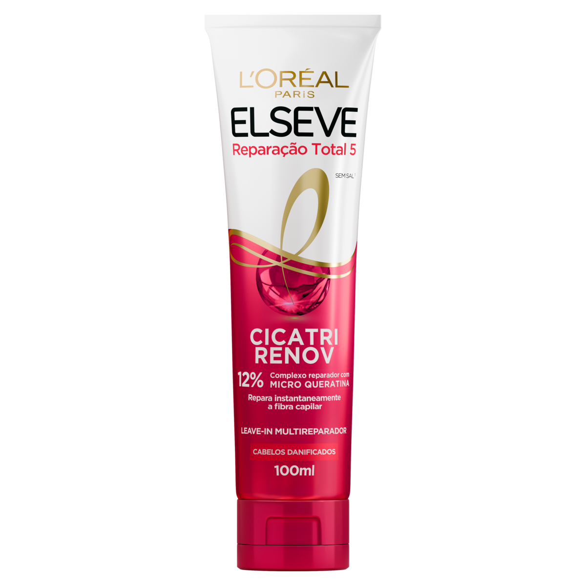Capa do produto Leave-In Multireparador Creme L'oréal Paris Elseve Reparação Total 5 Cicatri Renov Bisnaga 100ml
